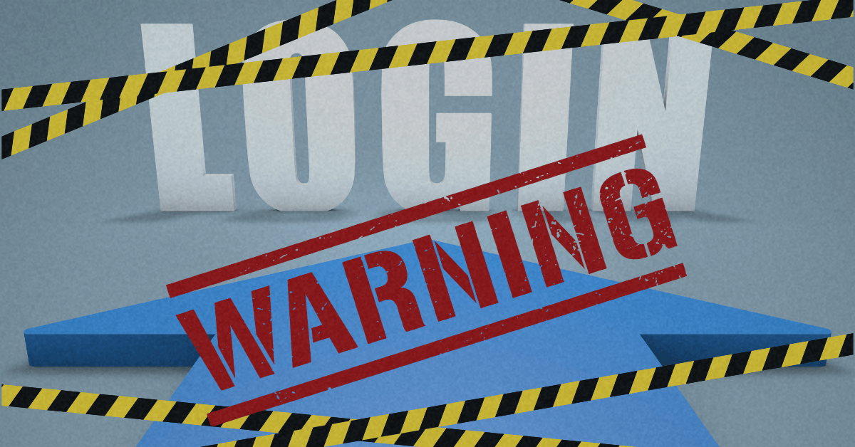 login warning
